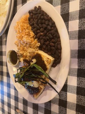 Jerk tofu was amazing   at Cowgirl BBQ in Santa Fe