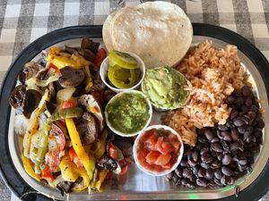 Mushroom fajitas   at Cowgirl BBQ in Santa Fe
