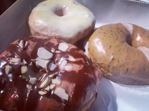 Chocolate cherry, lemon, vanilla coffee  at Joyfully Baked in Gainesville