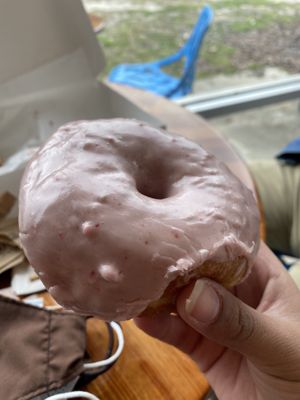 strawberry donut at Joyfully Baked in Gainesville
