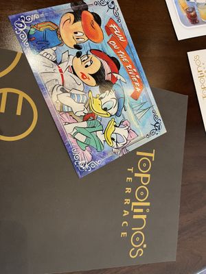 Autograph card!  at Walt Disney World - Topolino's Terrace in Lake Buena Vista