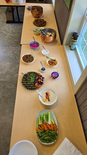 Greenhorn catered event with 14 different items, all which were fantastic (yes, I tried at least a bit of each one). at Greenhorn in Bluffton