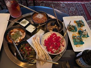 The shared main mezze (two persons)   at Flavor and Spice in Eindhoven