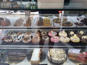 Selection of sweet pastries at Vegabonty in Fuengirola