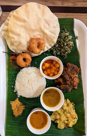 South Indian Meal, ask for it vegan at Nalan Restaurant - City Hall in Central Singapore