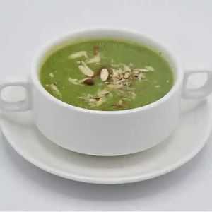 Broccoli Almond soup at Nalan Restaurant - City Hall in Central Singapore