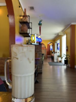 Vegan horchata   at Maria's Mexican Restaurant in South Lake Tahoe