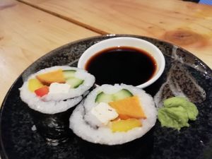 Sweet potato and tofu maki at Oppa in St Andrews