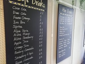 Drinks menu at Oppa in St Andrews