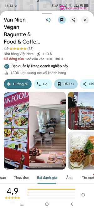  at  Van Nien Vegan Baguette Food Coffee Tea in Portland