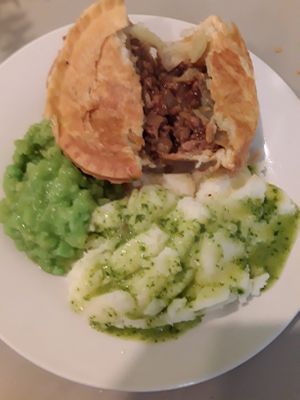 Pie, mash & Parsley Liquor at The Vegan Bakery Company in Worthing