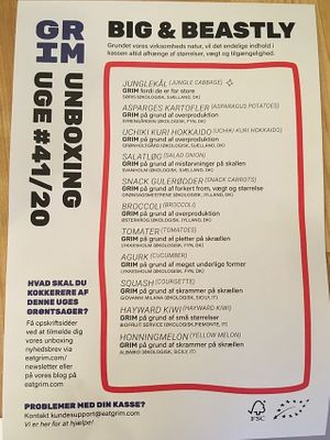 Big & Beastly, week #41/20 (packing list) at GRIM  in Copenhagen