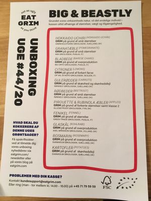 Big & Beastly, week #44/20 (packing list) at GRIM  in Copenhagen