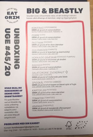 Big & Beastly, week #45/20 (packing list) at GRIM  in Copenhagen