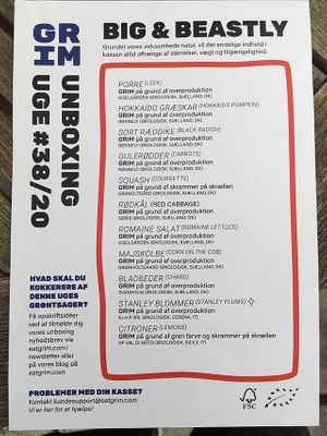 Big & Beastly, week #38/20 (packing list) at GRIM  in Copenhagen