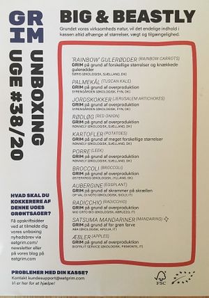 Big & Beastly, week #39/20 (packing list, says #38, but it is week 39) at GRIM  in Copenhagen