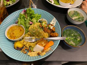 Lunch Plate with soup at Vegeto LIKO in Sendai