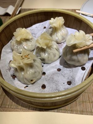 Mushroom dumplings  at RúShì Shū 如是蔬 in Sanya