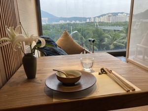 Table with nice view  at RúShì Shū 如是蔬 in Sanya