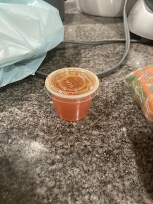 this is all the sauce they give  at Loving Hut - Ledgewood in Ledgewood