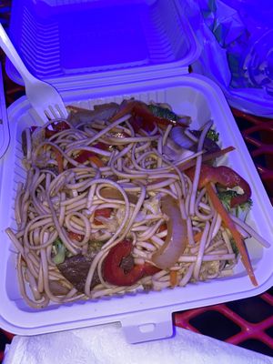 Beef lo mien at Loving Hut - Ledgewood in Ledgewood