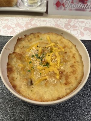 Mac n cheese with onion and mushroom   at Hello Kitty Show Box in Awaji