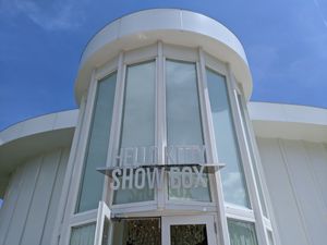 Front of restaurant at Hello Kitty Show Box in Awaji