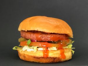 Classic vegan beef burger at Saucy in Sheffield