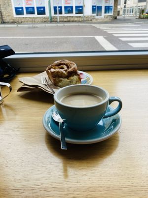 Coffee with oat milk  at Carli's Coffee in Echternach