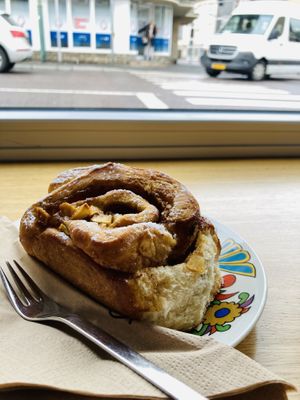 Cinnamon bun   at Carli's Coffee in Echternach