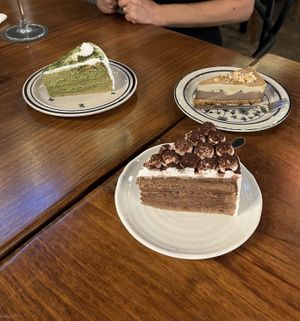  Matcha, vegan & chocolate mousse cake  at b twelve in Kuantan