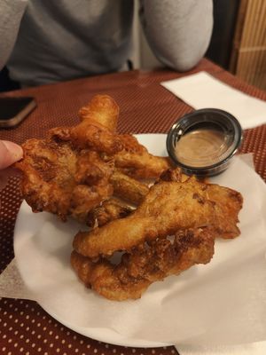 Tempura mushrooms 50dkk at La Tre Vietnamese Street Kitchen in Copenhagen