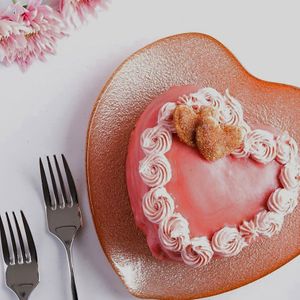 Valentine Special small filled cream cheese heart tart at Planet Bake in New York City