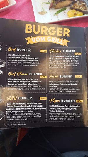 Menu at Das Meyers in Cochem