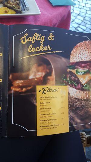 Menu extra's at Das Meyers in Cochem