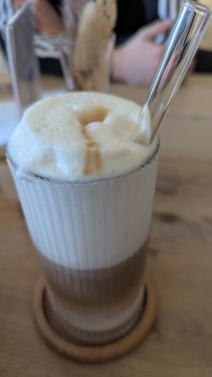 Pumpkin Spice Latte mit Sojamilch at Seasalt Café in Bruchsal