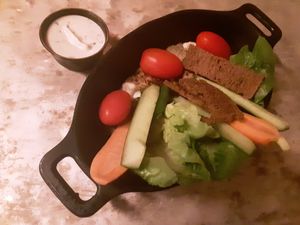 Takodana Veggie Dippers - Black Bean Hummus, Edible Soil w/ Nuts, Chilled Dipping Vegetables, & Multigrain Crisps, w/ a side of "Ranch" at Walt Disney World - Docking Bay 7 Food and Cargo in Lake Buena Vista