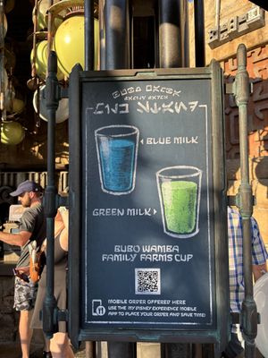 part of the menu   at Walt Disney World - Milk Stand in Lake Buena Vista