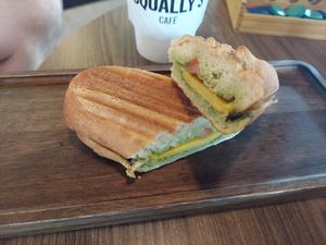 Vegan grilled cheese at Squally's Cafe in Las Vegas