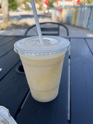 Coconut drunk mixed with the mango drink!! Like dessert!  at The Floribbean in St Petersburg