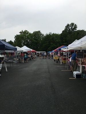 Parking lot location  at Stow Farmers Market in Stow