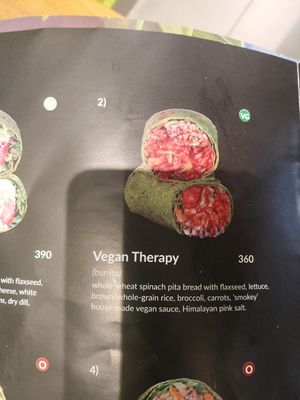Vg indicate vegan at Green & Protein in Tirana