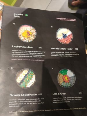 Vg indicate vegan at Green & Protein in Tirana