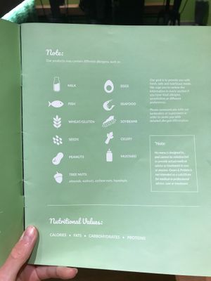 Menu page 2 at Green & Protein in Tirana