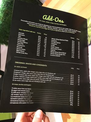 Menu page 3 at Green & Protein in Tirana