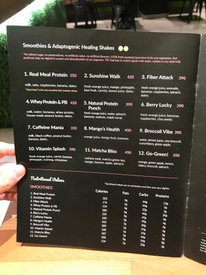 Menu page 28 at Green & Protein in Tirana