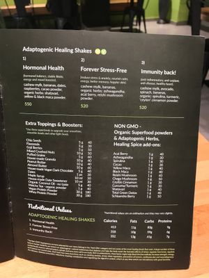 Menu page 29 at Green & Protein in Tirana