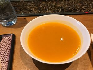 vegan soup at Green & Protein in Tirana