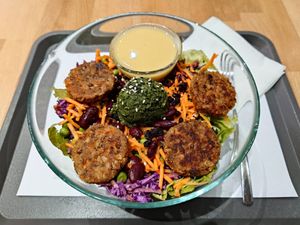 Wobi-Sabi Salad at Green & Protein in Tirana