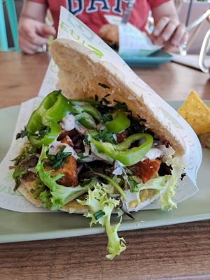 "Chicken" pita at Bar Riera in Sa Riera
